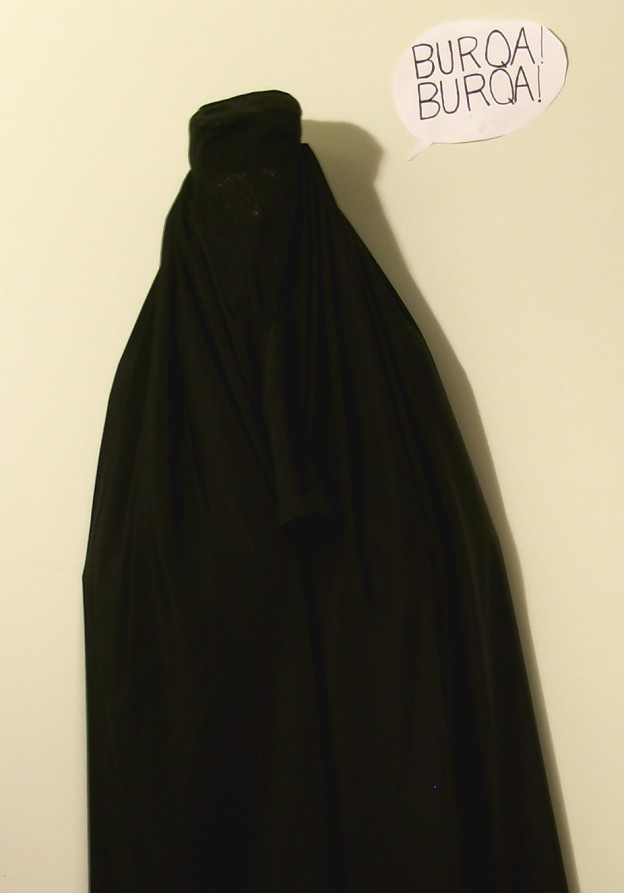 Taliban style Black Burqa/Beekeeper suit.